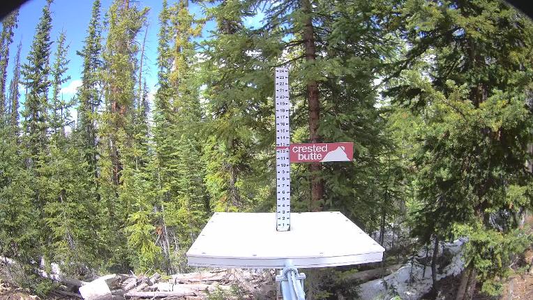 Webcam Crested Butte: Snow stake
