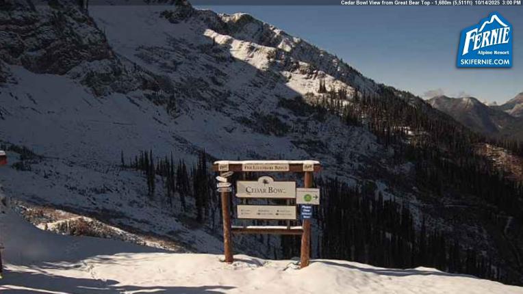 Webcam Fernie: Cedar Bowl