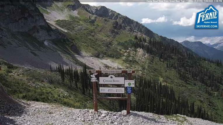Webcam Fernie: Cedar Bowl