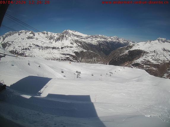 Webcam SkiArena - Andermatt Sedrun: Mittelstation Gurschen, Andermatt