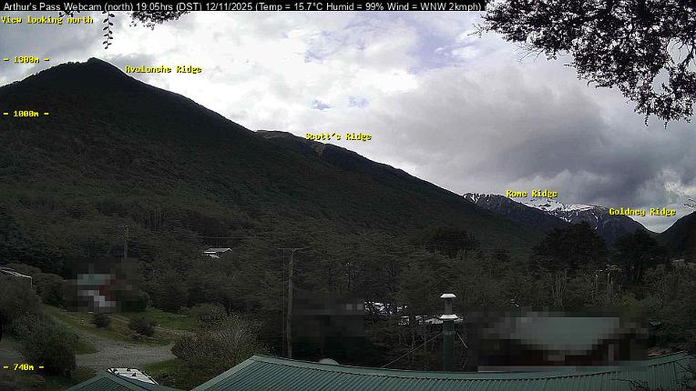 Webcam Temple Basin: Arthur Pass North